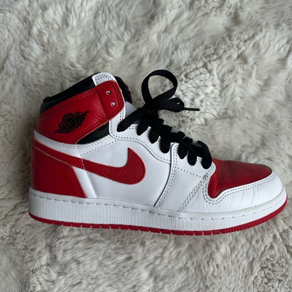 Jordan sneakers red black and white